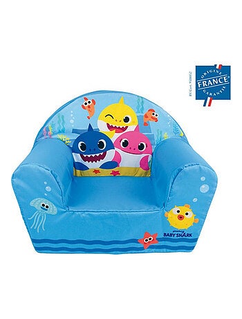 Fauteuil club Baby Shark bleu ciel