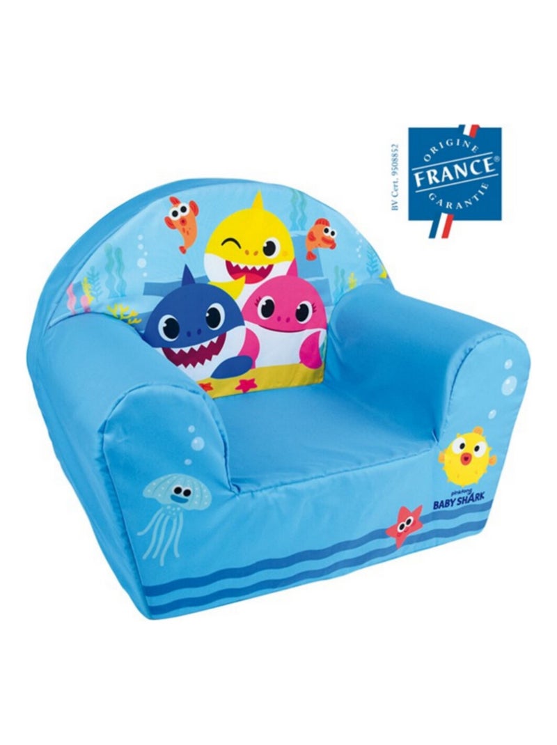 Fauteuil club Baby Shark bleu ciel Multicolore - Kiabi