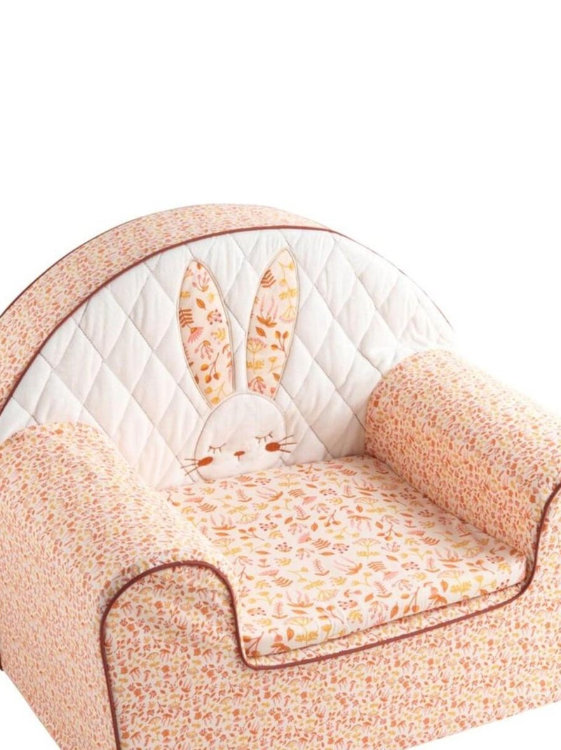 Fauteuil club en coton rose - SAUTHON Rose - Kiabi