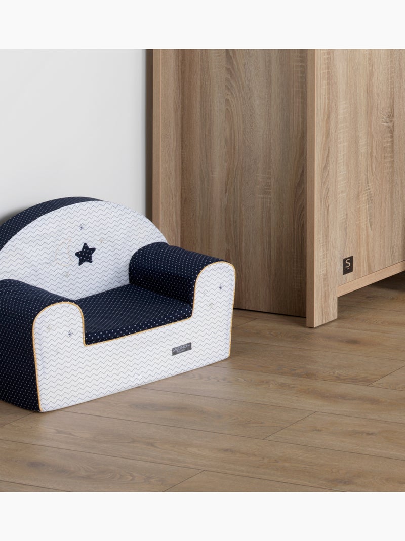 Fauteuil club enfant en coton - SAUTHON Blanc - Kiabi