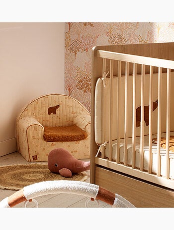 Fauteuil club enfant en gaze de coton et sherpa - SAUTHON
