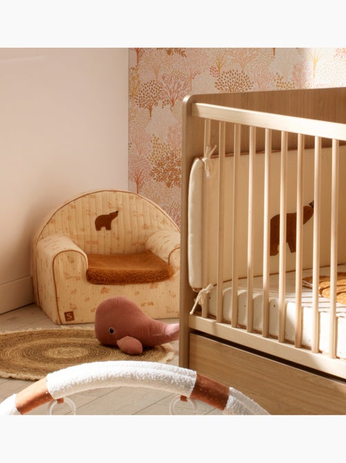Fauteuil club enfant en gaze de coton et sherpa - SAUTHON - Kiabi