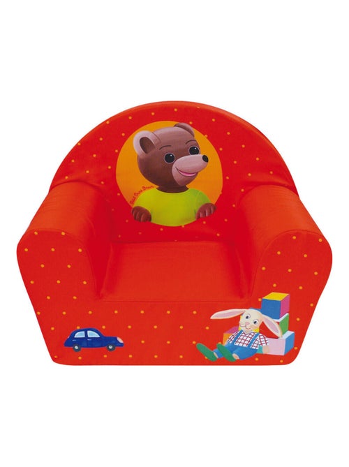Fauteuil club mousse Petit Ours Brun rouge - Kiabi