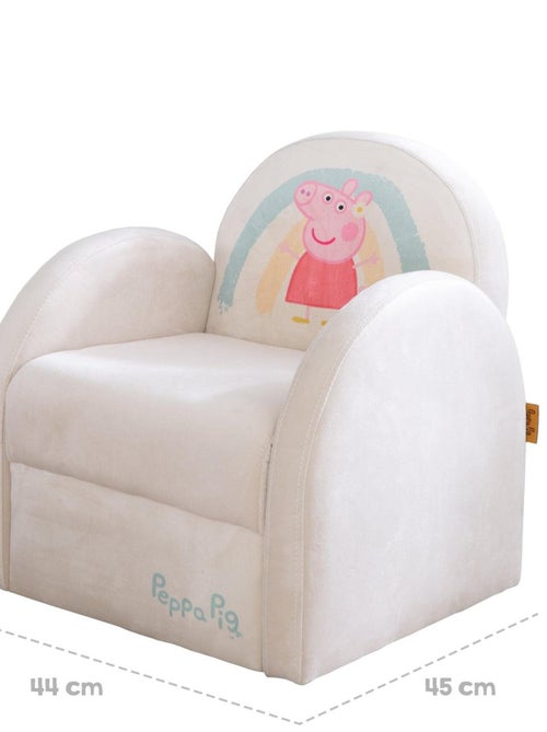 Fauteuil club pour enfant en velours doux 'Roba Peppa Pig' - Kiabi