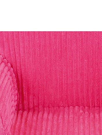 Fauteuil club velours côtelé rose