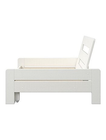 Fauteuil convertible en lit avec coussins pin massif BASILE