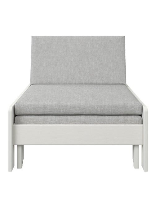 Fauteuil convertible en lit avec coussins pin massif BASILE - Kiabi