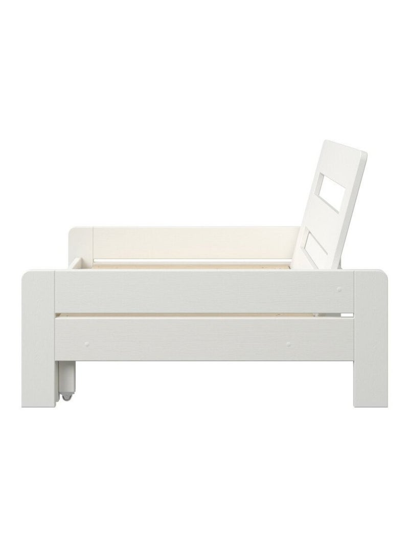 Fauteuil convertible en lit avec coussins pin massif BASILE Blanc - Kiabi