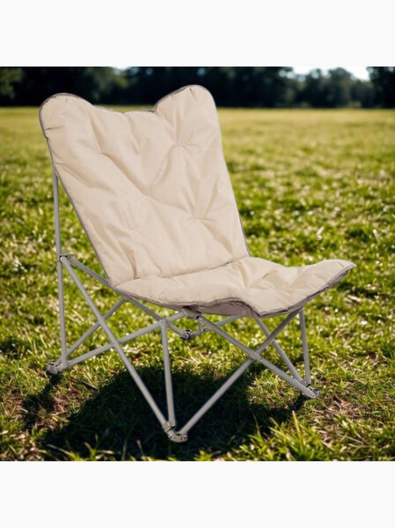 Fauteuil de camping pliant matelassé Beige - Kiabi