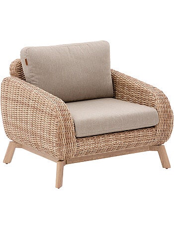 Fauteuil de jardin 2 places en résine tressée MANISSA