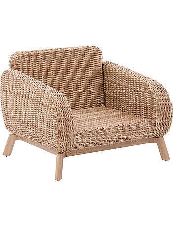 Fauteuil de jardin 2 places en résine tressée MANISSA