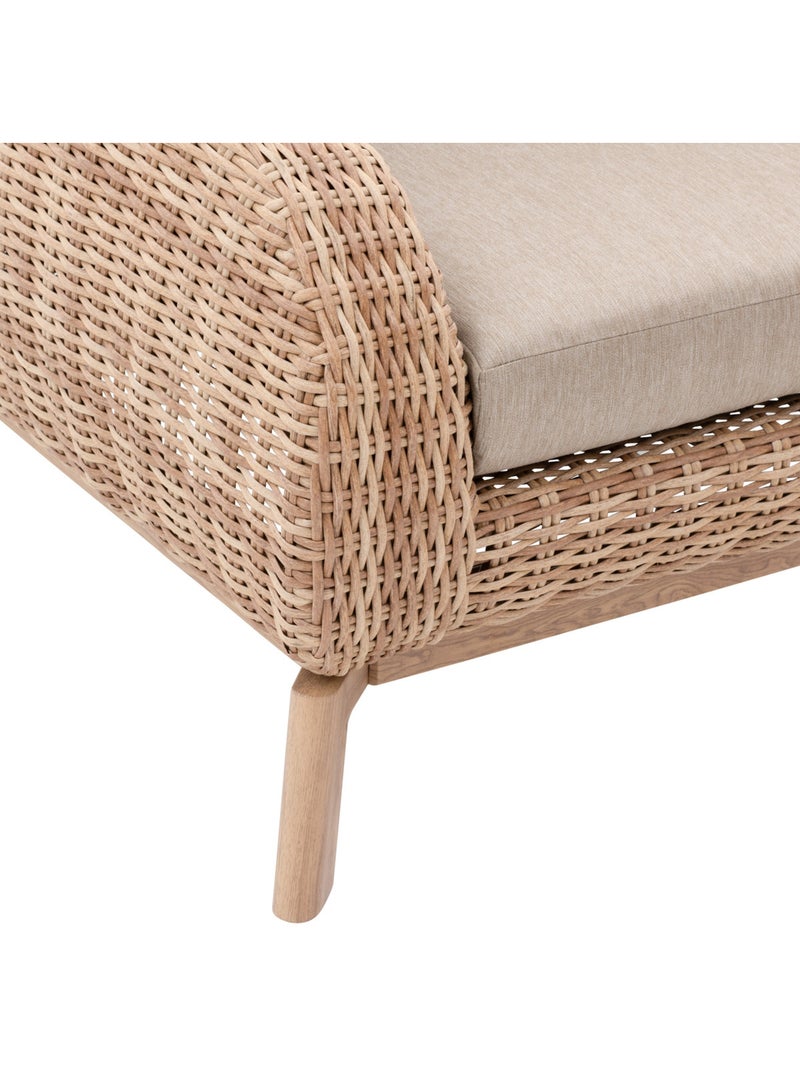 Fauteuil de jardin 2 places en résine tressée MANISSA Marron - Kiabi
