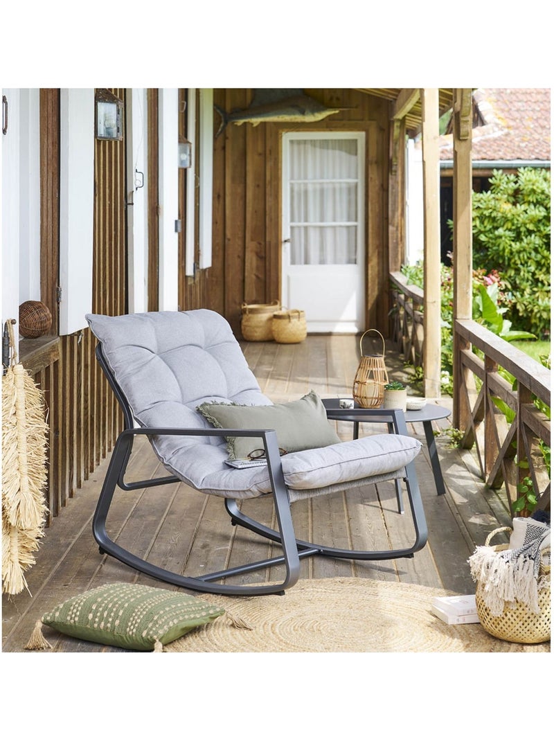 Fauteuil de jardin à bascule FELINIO Gris - Kiabi