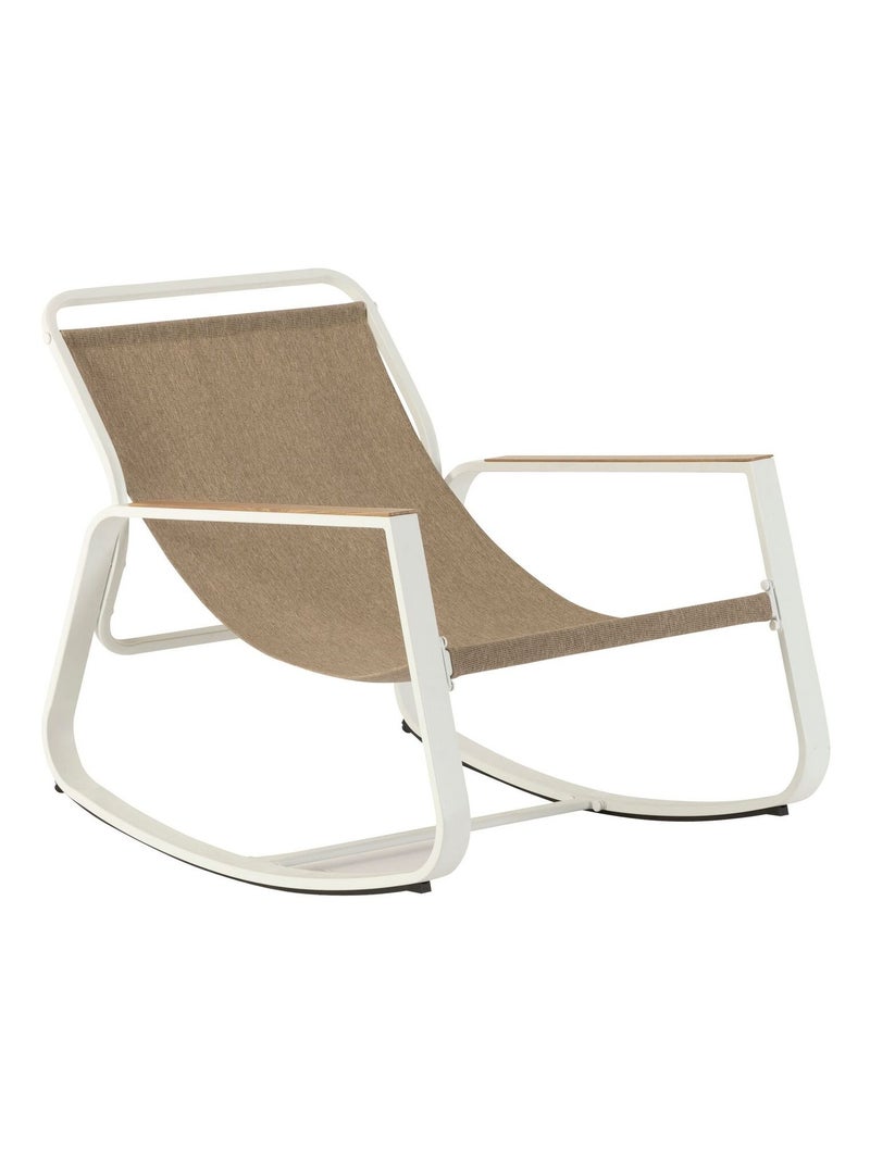 Fauteuil de jardin à bascule FELINIO Taupe - Kiabi