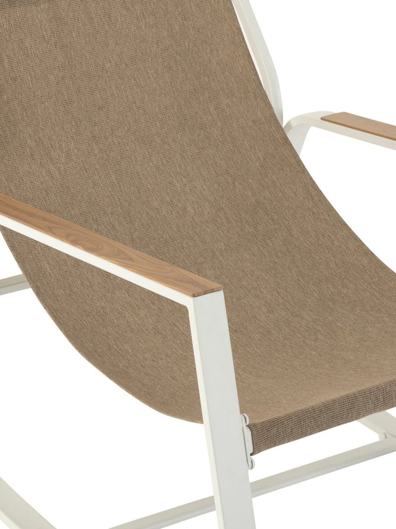 Fauteuil de jardin à bascule FELINIO Taupe - Kiabi