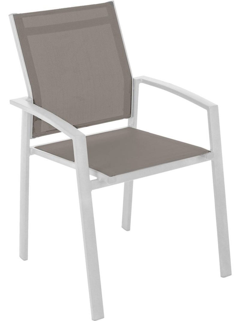 Fauteuil de jardin empilable en aluminium AXIOME Marron noisette - Kiabi