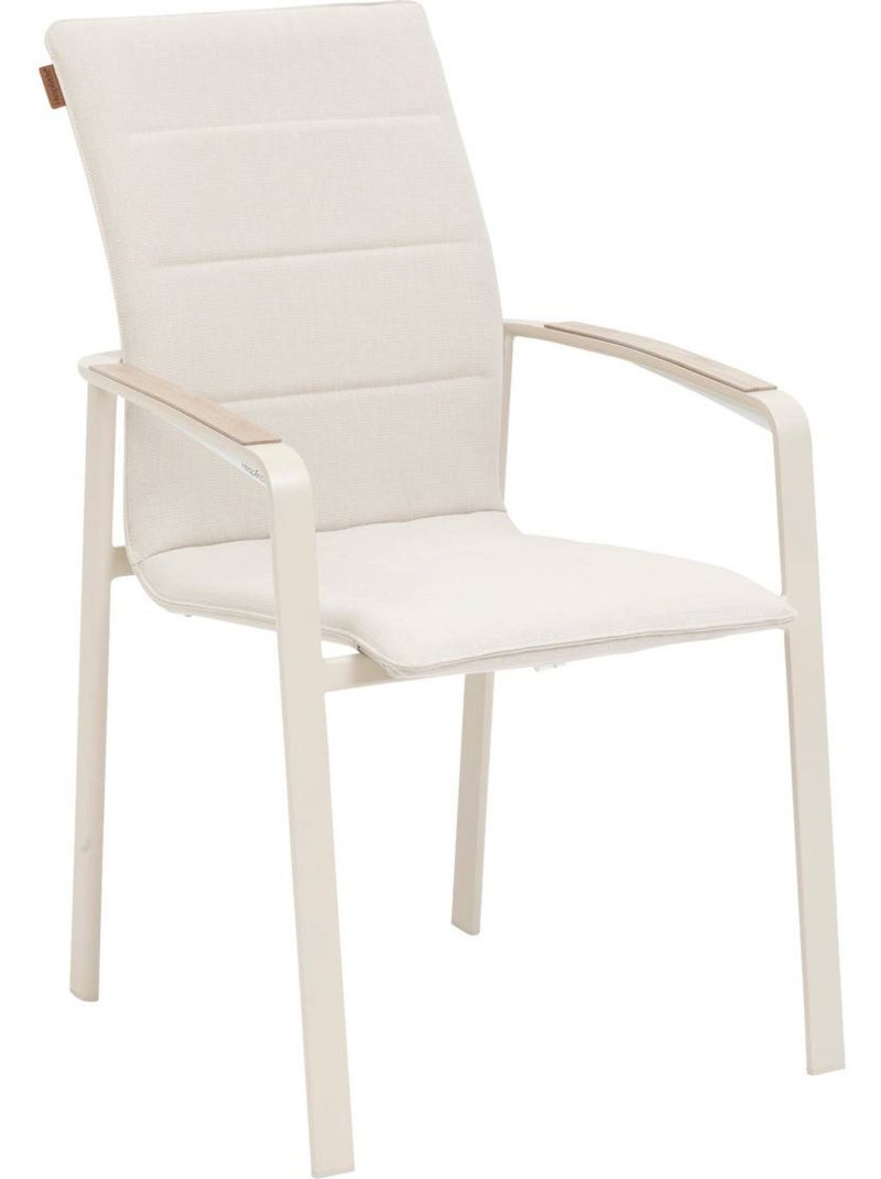 Fauteuil de jardin empilable en aluminium DIESE Beige argile - Kiabi