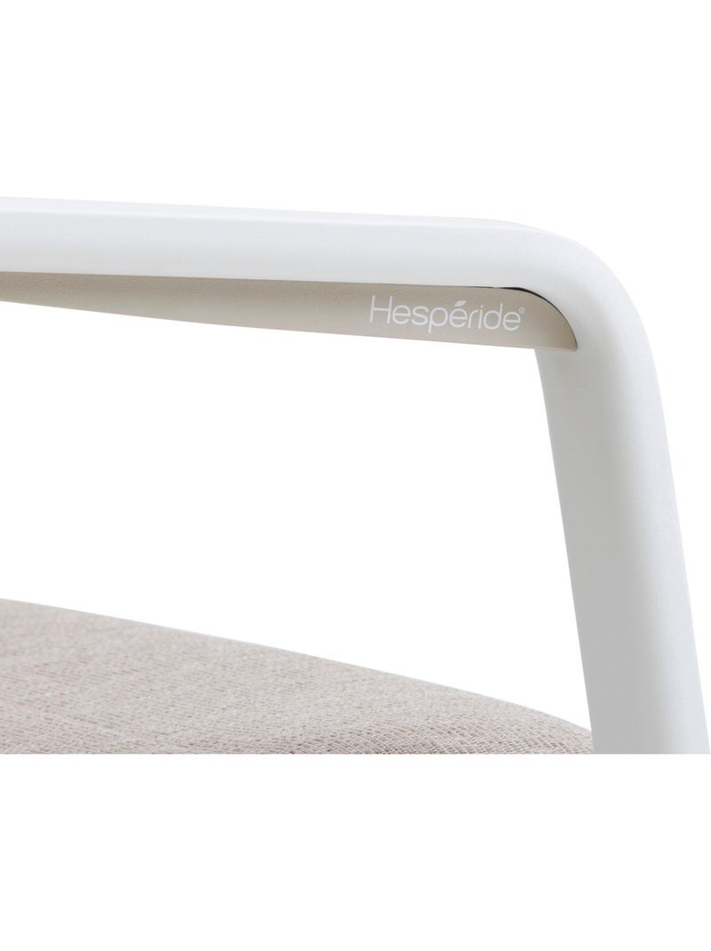 Fauteuil de jardin empilable en aluminium DIESE Beige/Blanc - Kiabi