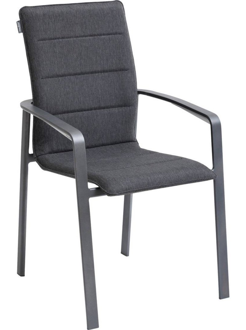 Fauteuil de jardin empilable en aluminium DIESE gris anthracite - Kiabi