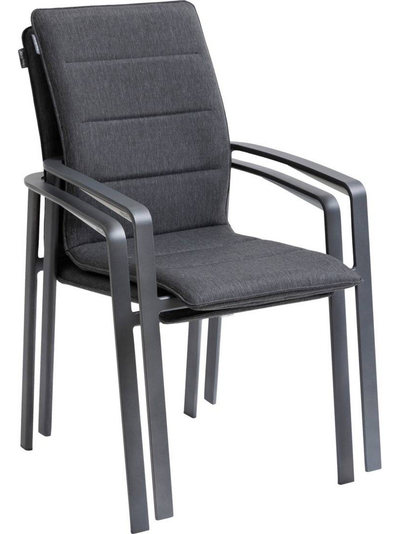 Fauteuil de jardin empilable en aluminium DIESE gris anthracite - Kiabi