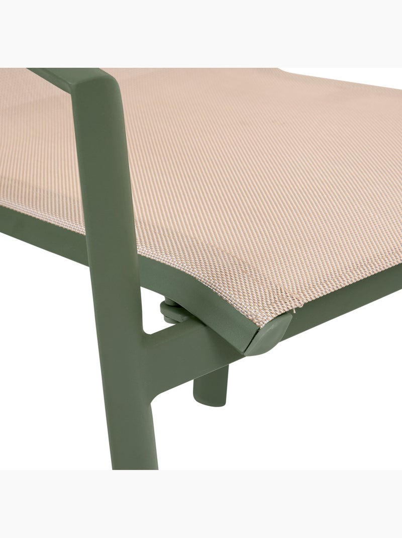 Fauteuil de jardin empilable en aluminium effet bois AXANT Beige - Kiabi