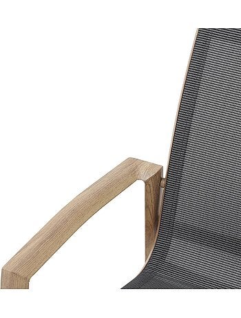 Fauteuil de jardin empilable en aluminium effet bois AXANT