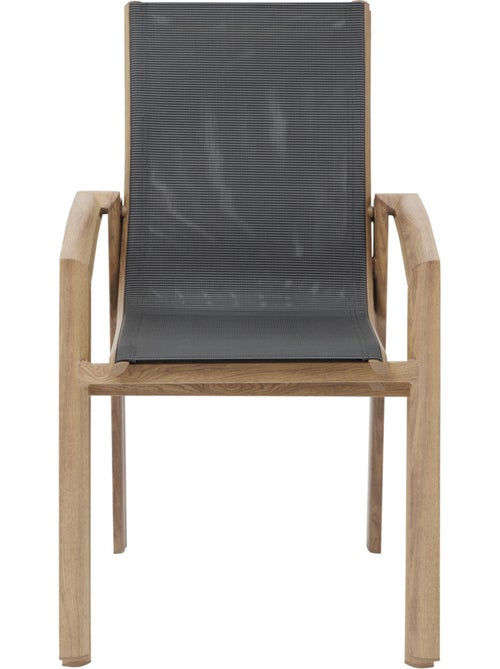 Fauteuil de jardin empilable en aluminium effet bois AXANT - Kiabi Fauteuil de jardin empilable en aluminium effet bois AXANT - Kiabi