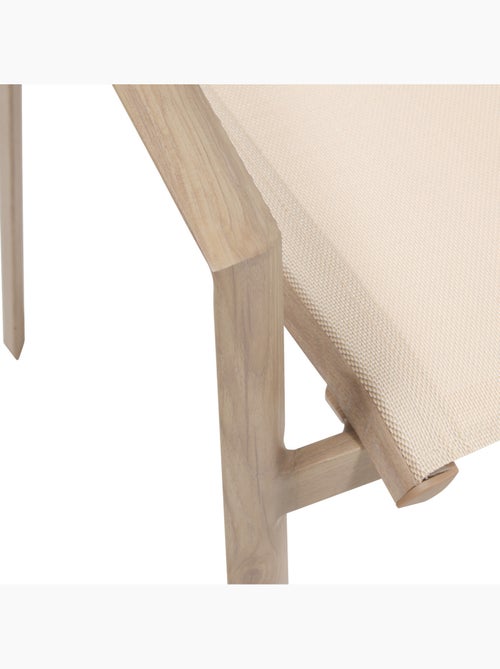 Fauteuil de jardin empilable en aluminium effet bois AXANT - Kiabi Fauteuil de jardin empilable en aluminium effet bois AXANT - Kiabi