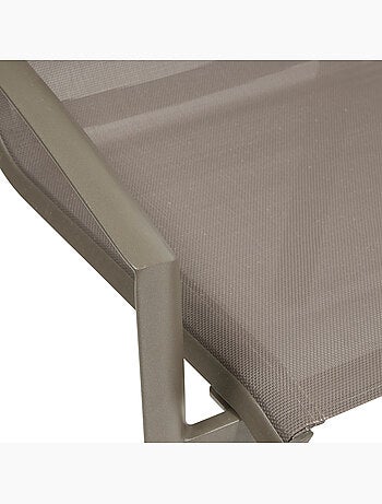 Fauteuil de jardin empilable en aluminium effet bois AXANT