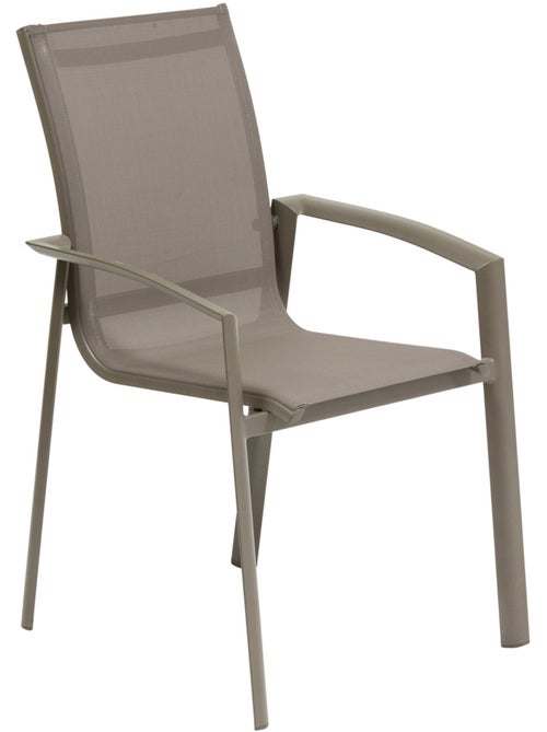 Fauteuil de jardin empilable en aluminium effet bois AXANT - Kiabi Fauteuil de jardin empilable en aluminium effet bois AXANT - Kiabi