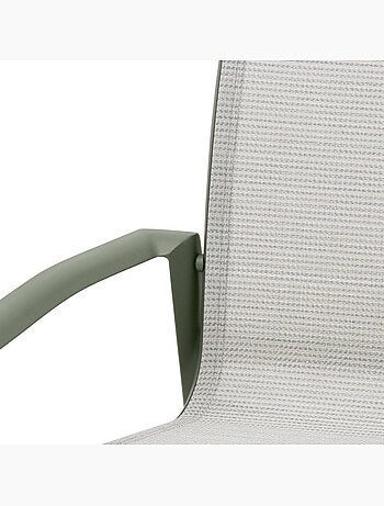 Fauteuil de jardin empilable en aluminium effet bois AXANT