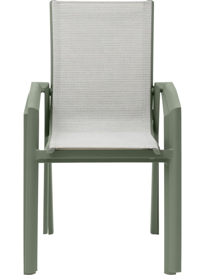 Fauteuil de jardin empilable en aluminium effet bois AXANT Vert olive - Kiabi