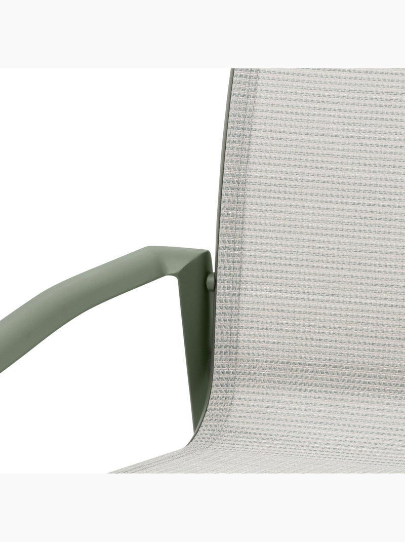 Fauteuil de jardin empilable en aluminium effet bois AXANT Vert olive - Kiabi