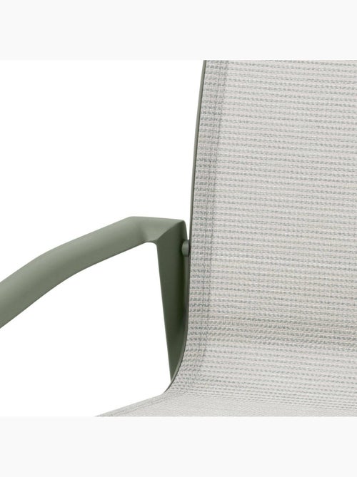 Fauteuil de jardin empilable en aluminium effet bois AXANT - Kiabi Fauteuil de jardin empilable en aluminium effet bois AXANT - Kiabi