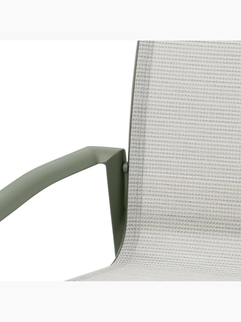 Fauteuil de jardin empilable en aluminium effet bois AXANT Vert olive - Kiabi