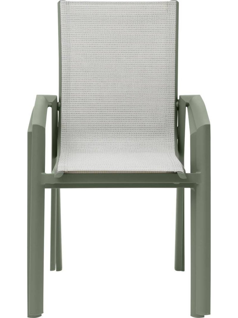 Fauteuil de jardin empilable en aluminium effet bois AXANT Vert olive - Kiabi