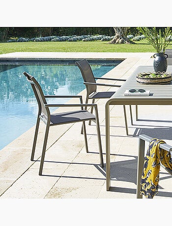 Fauteuil de jardin empilable en aluminium ESSENTIA