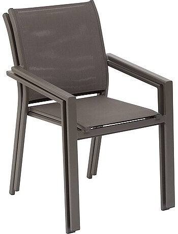 Fauteuil de jardin empilable en aluminium ESSENTIA
