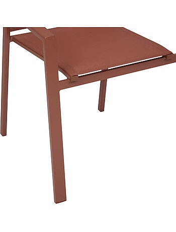 Fauteuil de jardin empilable en aluminium ESSENTIA