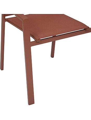 Fauteuil de jardin empilable en aluminium ESSENTIA