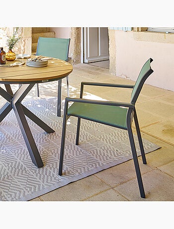 Fauteuil de jardin empilable en aluminium ESSENTIA