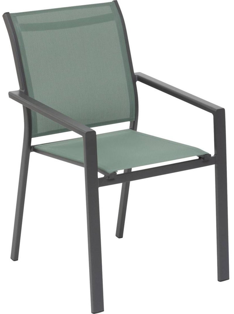 Fauteuil de jardin empilable en aluminium ESSENTIA Vert olive - Kiabi