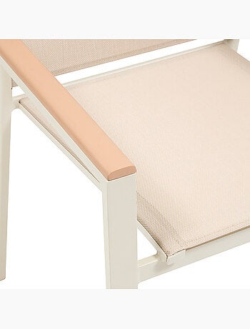 Fauteuil de jardin empilable en aluminium et acacia ESSENTIA