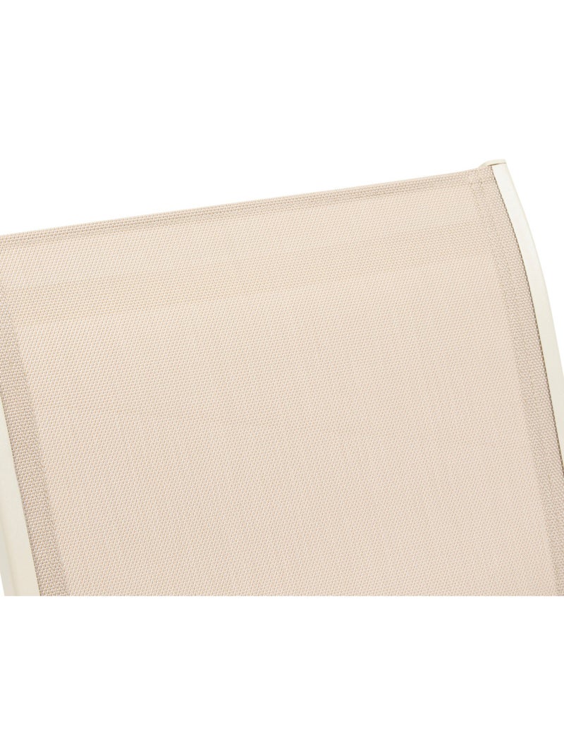Fauteuil de jardin empilable en aluminium et acacia ESSENTIA Beige argile - Kiabi