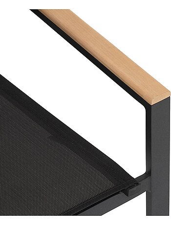 Fauteuil de jardin empilable en aluminium et acacia ESSENTIA