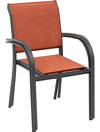 Fauteuil de jardin empilable en aluminium et acier PIAZZA