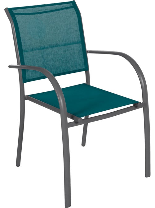 Fauteuil de jardin empilable en aluminium et acier PIAZZA - Kiabi Fauteuil de jardin empilable en aluminium et acier PIAZZA - Kiabi