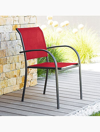 Fauteuil de jardin empilable en aluminium et acier PIAZZA