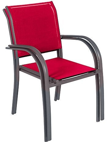 Fauteuil de jardin empilable en aluminium et acier PIAZZA