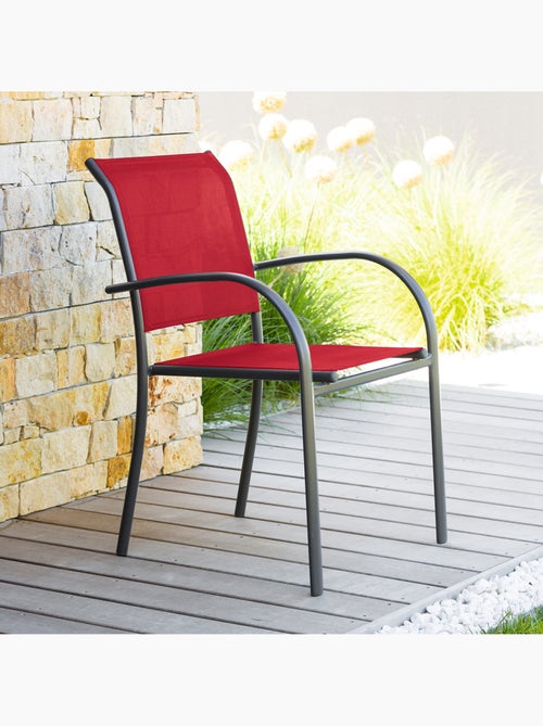 Fauteuil de jardin empilable en aluminium et acier PIAZZA - Kiabi Fauteuil de jardin empilable en aluminium et acier PIAZZA - Kiabi